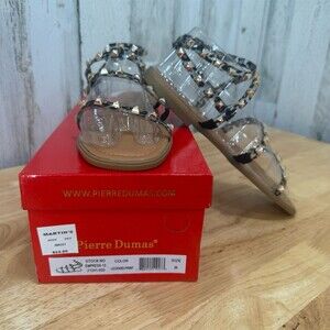 Pierre Dumas Empress Leopard Print Studded Sandals Womens multiple sizes New
